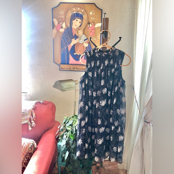 Joie Sleeveless Abstract Floral Sundress - Picture 2 of 8